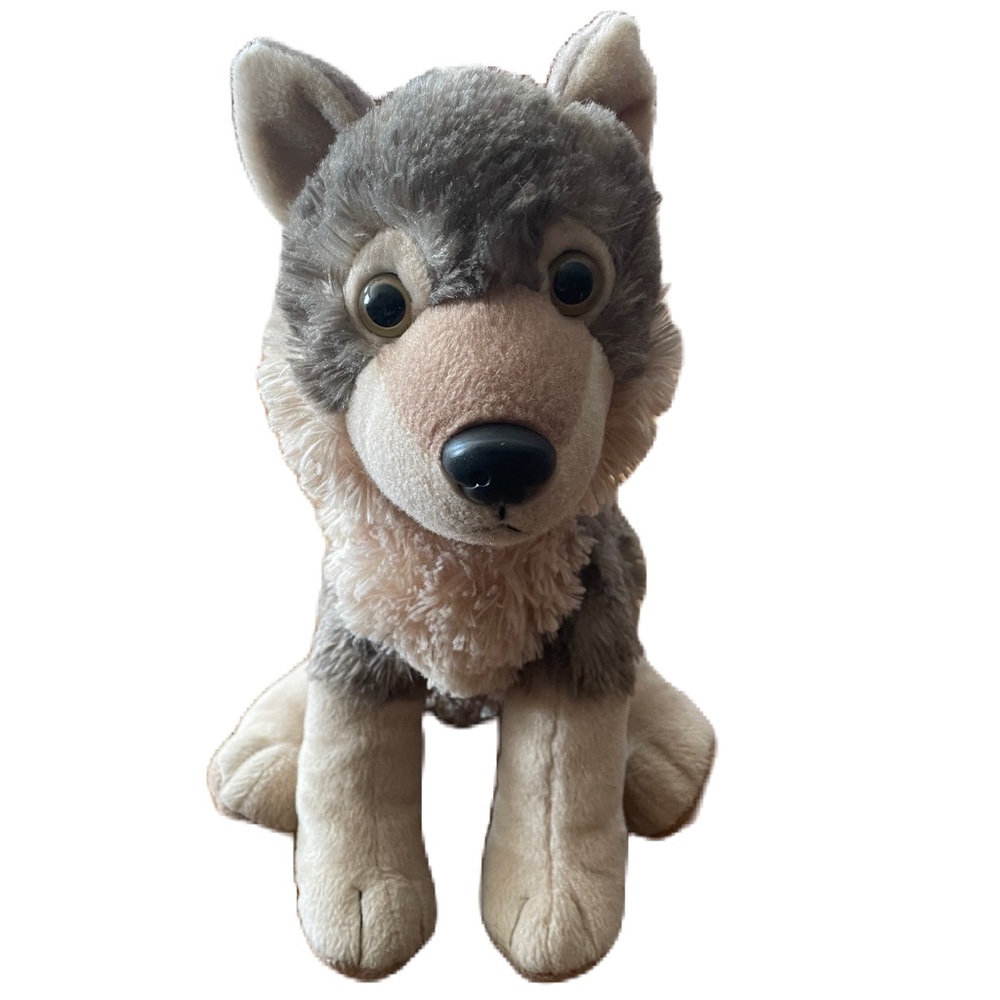 Wild Republic Wolf Cub Timberwolf Plush  12” Realistic Stuffed Animal Toy